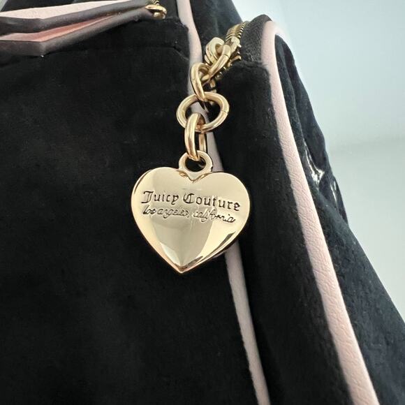 Juicy Couture Black/Pink Velvet Velour Mini Backpack Embroidered Bling Y2K main image 10